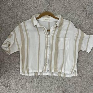 Cropped button down - small